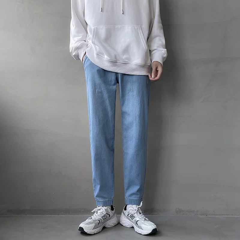

New Loose Men Jeans Male Trousers Simple Design High Quality Cozy All-match Students Daily Casual Straight Denim Pants