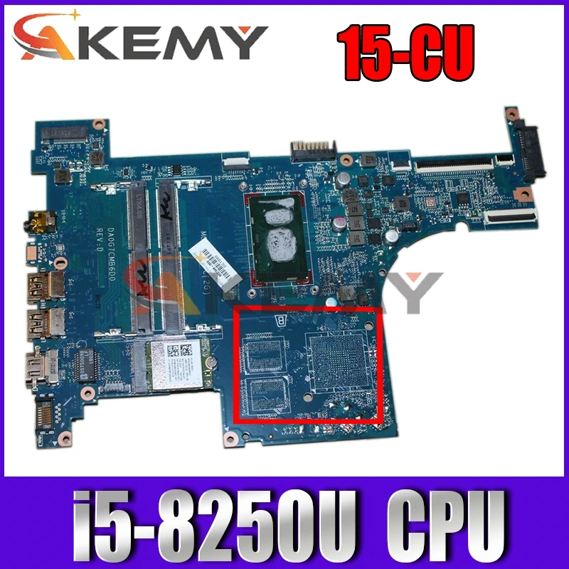

Оригинальная материнская плата для ноутбука HP Pavilion 15-CU с процессором SR3LA i5-8250u DA0G7CMB6D1 DDR4 MB 100% протестирована Быстрая доставка