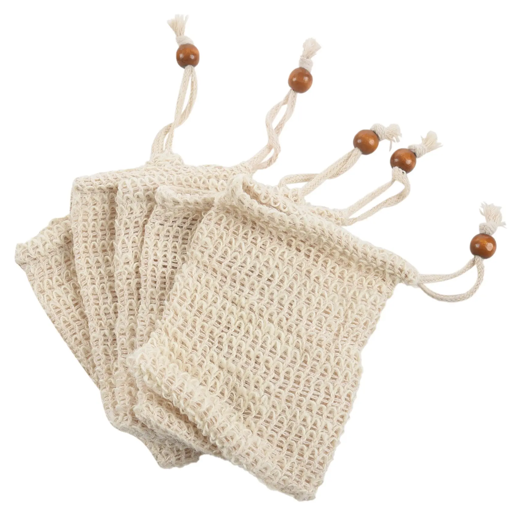 

5 Pack Exfoliating Soap Bag Natural Soap Saver