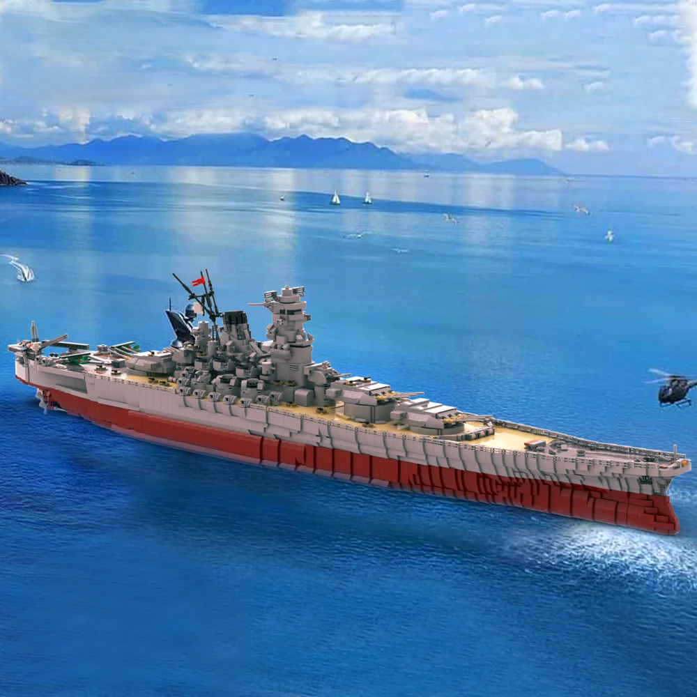Конструктор Moc IJN Yamato масштаб 1:200, военные корабли, строительные блоки, 8725 шт., военная модель «сделай сам», детские игрушки, подарок для взрослых
