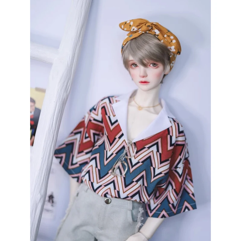 

[wamami] Wavy Lapel Short Sleeve T-Shirt 1/3 1/4 POPO68 & SD17 DZ70 BJD Dolls Outfits