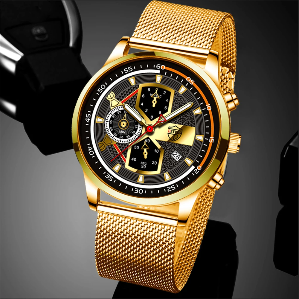 

Luxury Man Watches Stainless Steel Analog Quartz Casual Calendar Luminous Clock Fashion Business Men Wrist Watch montre homme