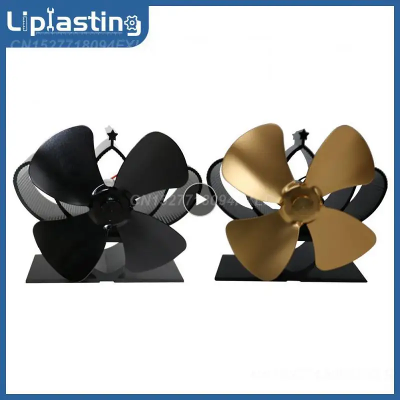

5 Blades Fireplace 4 Blade Heat Powered Fan Wood Burner Stove Log Komin Eco Friendly Quiet Fan Home Efficient Heat Distribution