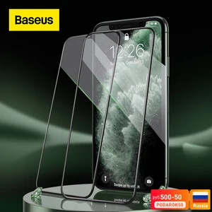 Закаленное стекло Baseus для iPhone 13 12 11 Pro Max, Защита экрана для iPhone X, закаленное стекло с полным покрытием, Защитное стекло для экрана