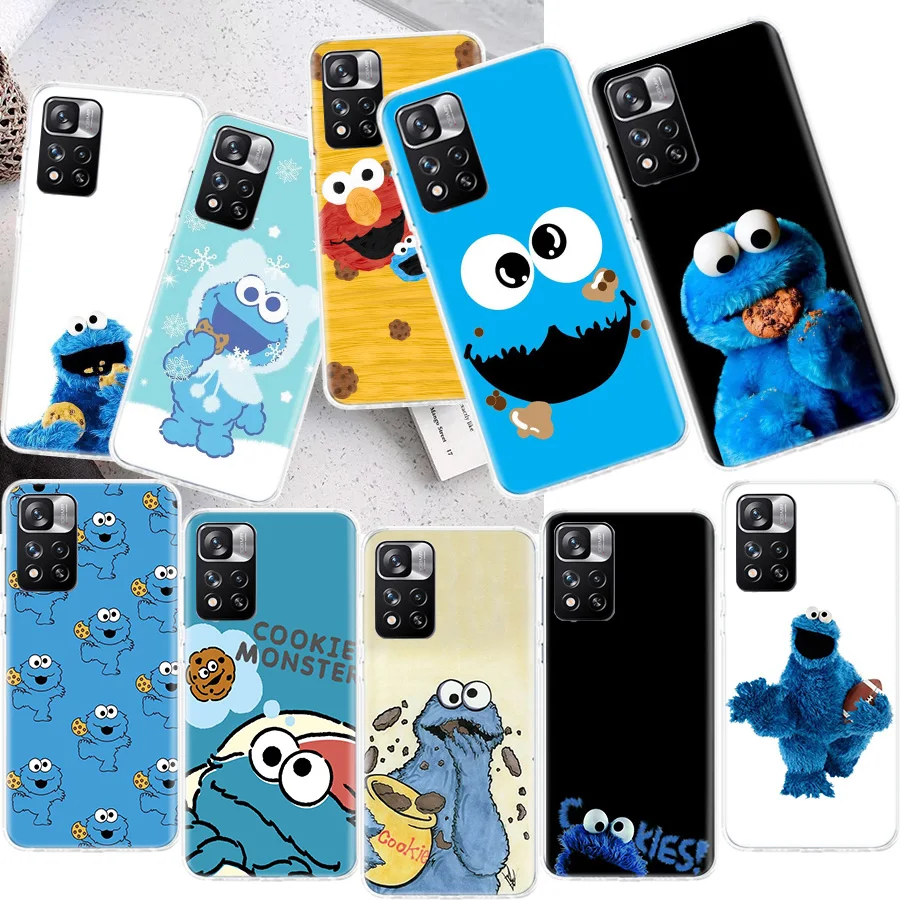

Cookie Monster Phone Case For Xiaomi X3 GT X4 NFC Pro 5G M2 M3 M4 Note 10 Lite F3 F2 F1 Mi A1 A2 A3 CC9E Cover Soft