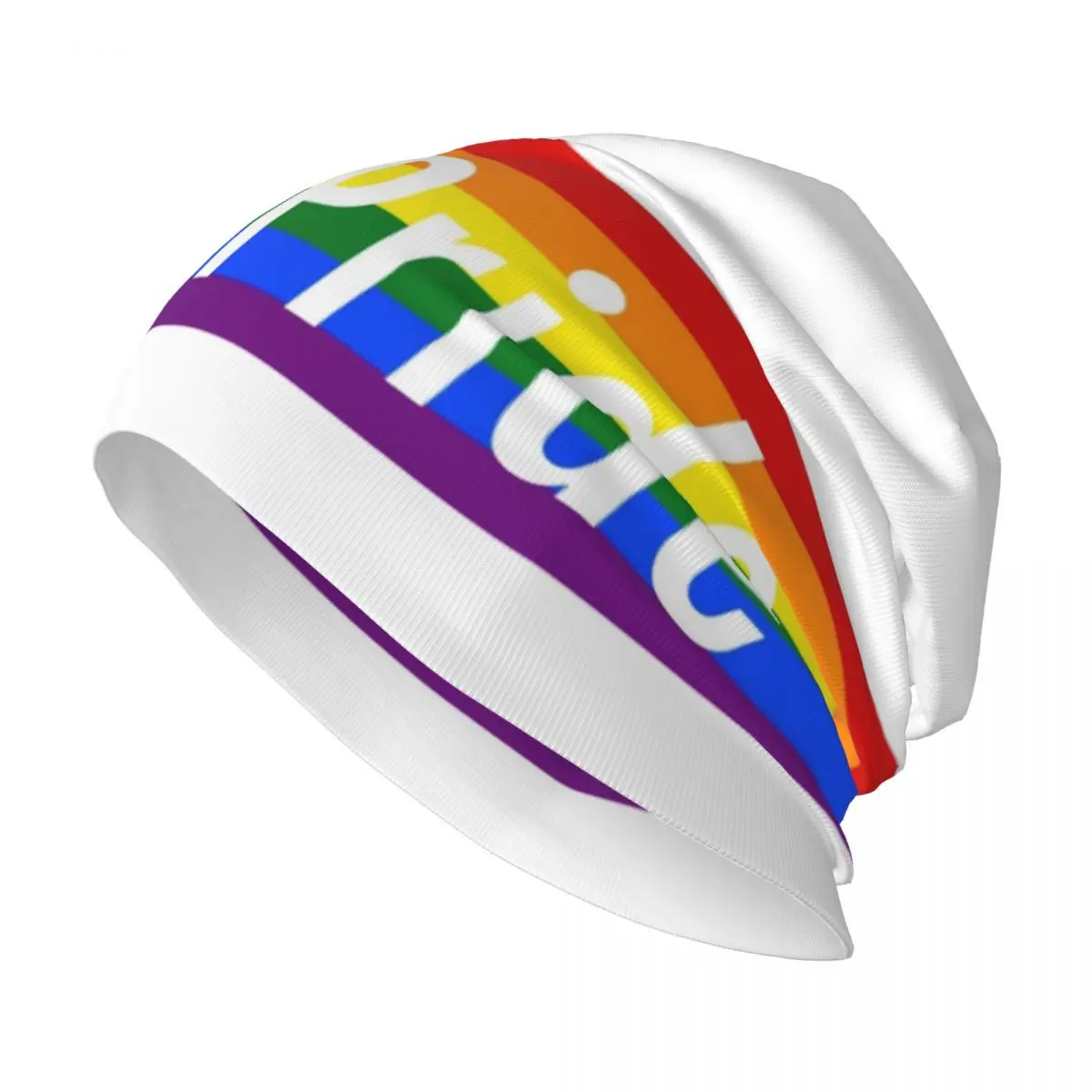 

Gay Pride Bonnet Hat Knit Hat Street Love is Love LGBT Queer Lesbian Bisexual Rainbow Skullies Beanies Hat Spring Dual-use Caps