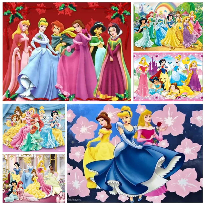 

Disney 5D Diamond Painting Cartoon Princess Character Series Diy Ab Drill Cross Stitch Diamond Mosaic Home Decoration Gift Jh136