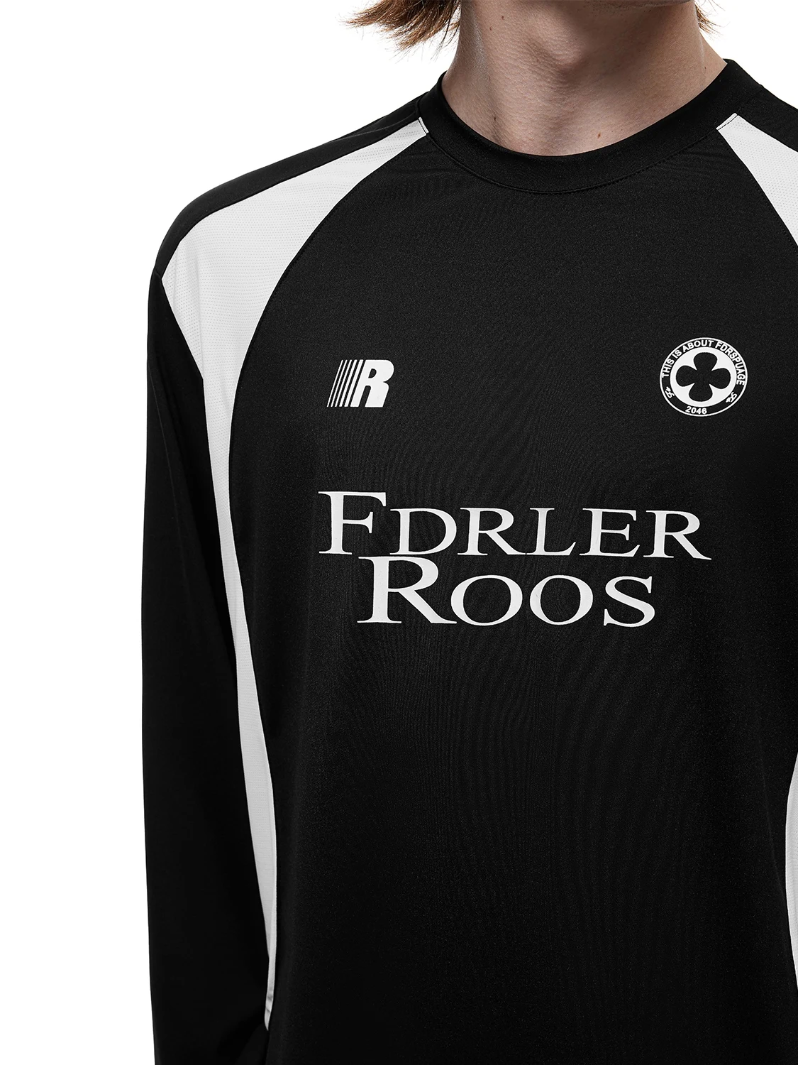 Официальный магазин FDR быстрая Лоскутная Спортивная рубашка с длинным рукавом и