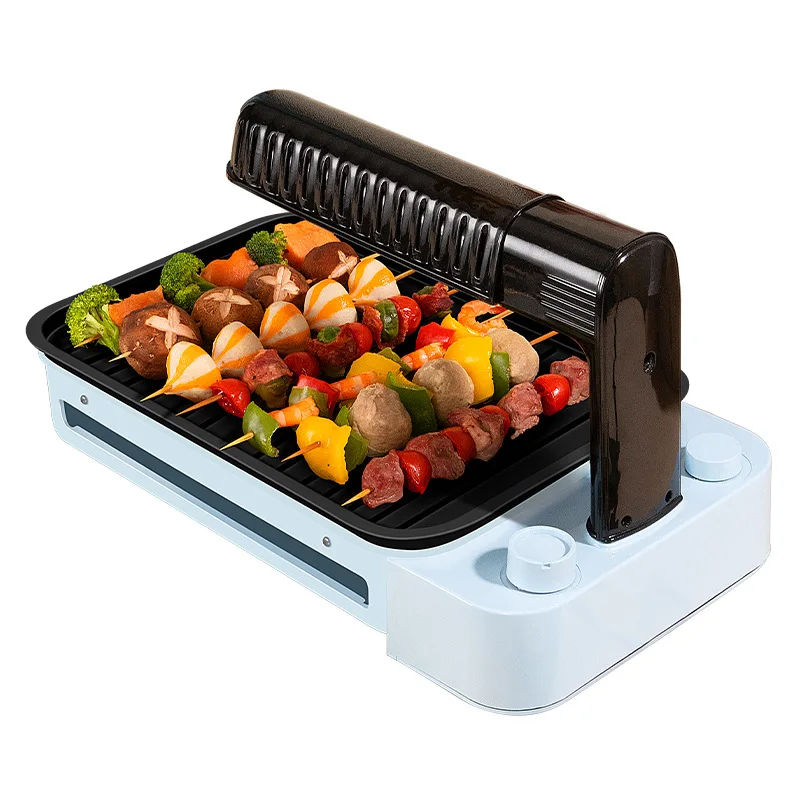 

Outdoor electric BBQ grill roasting pan independent heating barbecue machine home smokeless grill