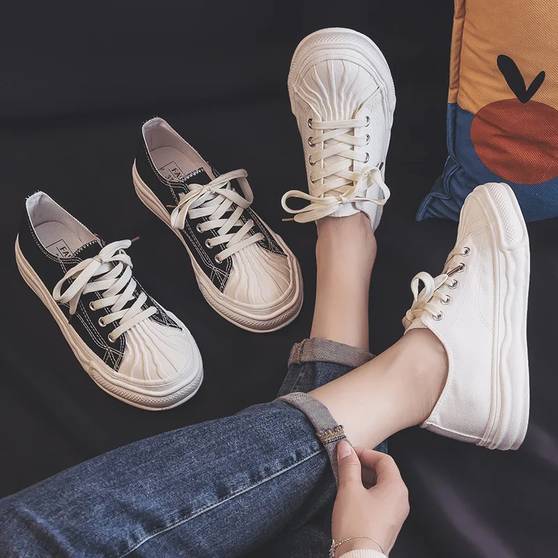 

Canvas Shoes for Women Little White Shoe Women Summer 2022 Breathable Sneakers Flat Bottom Fashion Casual Board Shoes Women