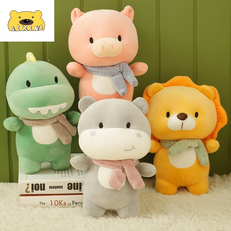 

Kawaii Pushie Pig плюшевая игрушка плюшевый динозавр Бегемот маленький лев Плюшевые Милые Мягкие животные Лев мягкие игрушки Детский подарок на де...