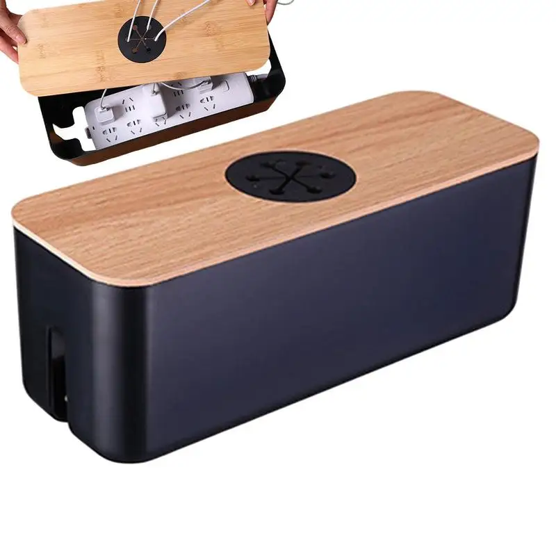 

Wire Hiding Box Electronics Organizer With Cover Large Cable Management Box Cable Cord Organizer Hider For TV Computer Wire