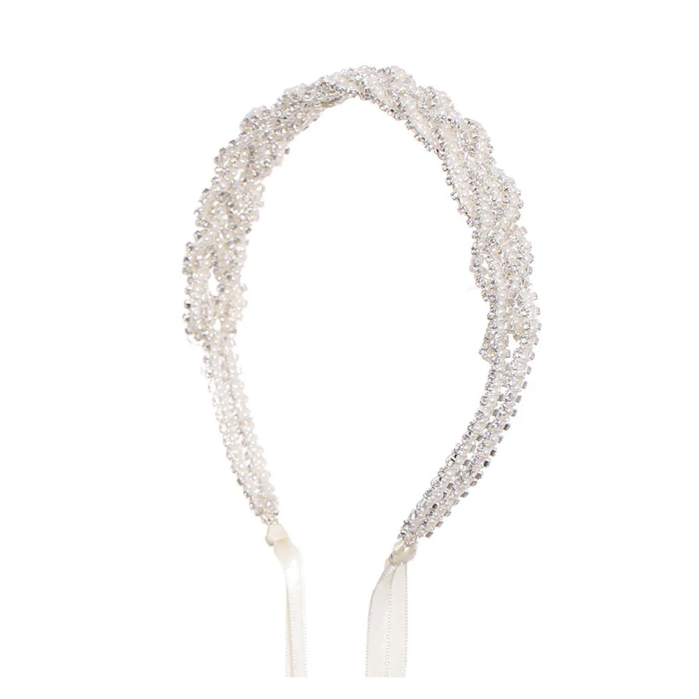 

Hair Wedding Headband Head Pearl Hoop Headpiece Vine Beaded Rhinestone Bride Bead Band Chain Tassel Hairband Diamond Party