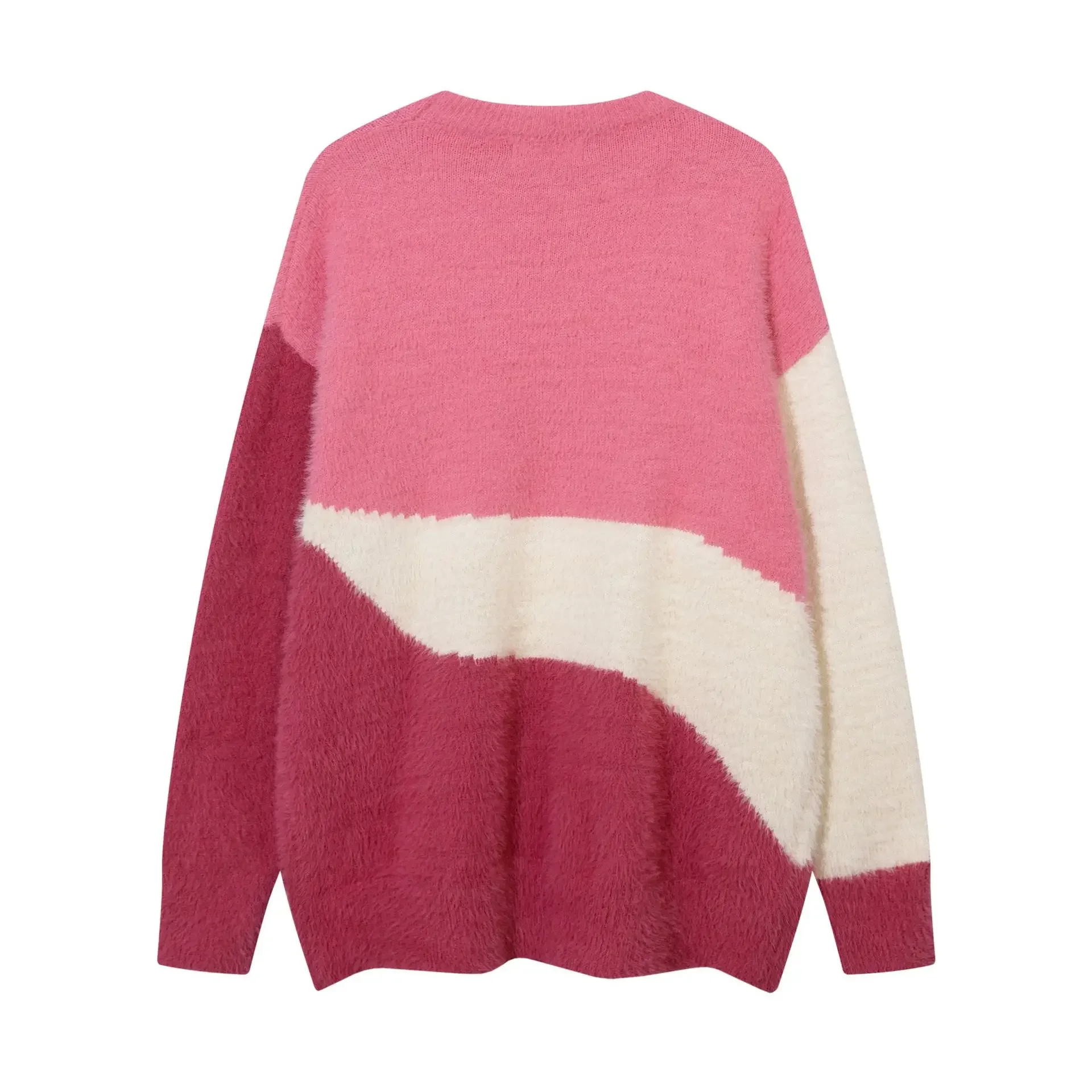 Модный брендовый пуловер с нерегулярными буквами и цветными блоками свитер для