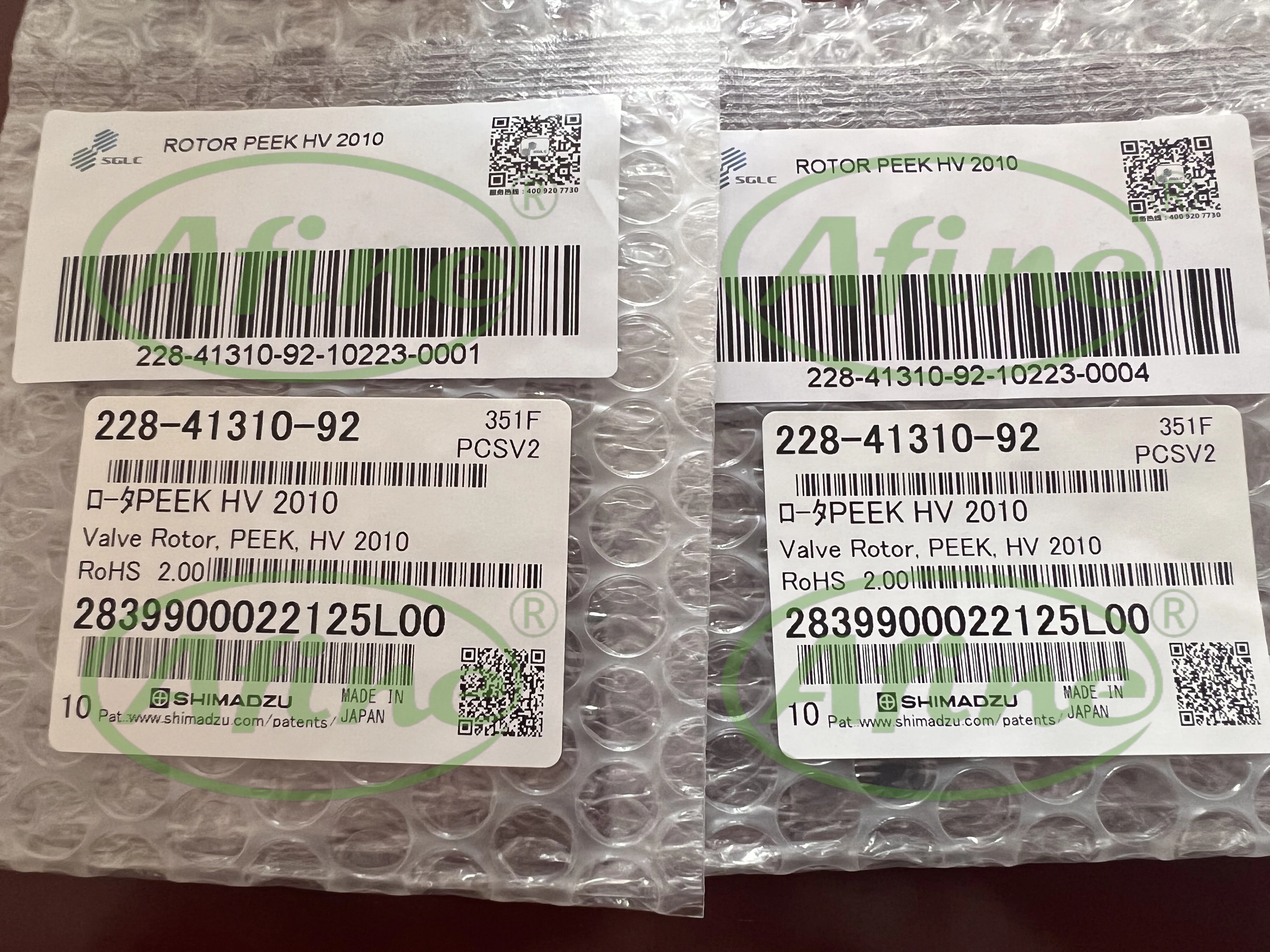 AFINE Agilent SHIMADZU 228-41310-92 Ротор клапана высокого давления ROTOR PEEK HV 2010 для SIL-20A(C)HT