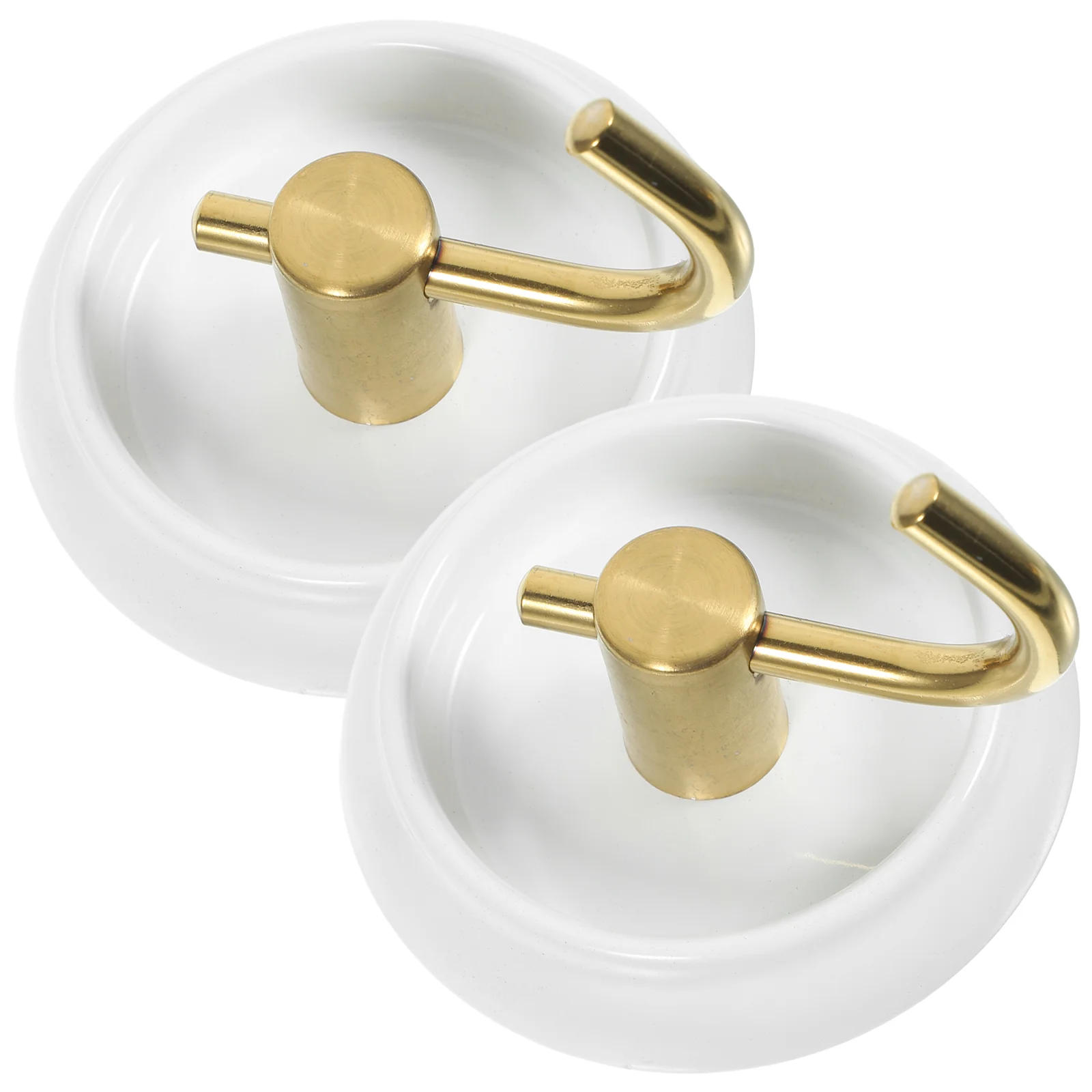 

2 Pcs Heavy Duty Storage Shelves Wall Mount Hooks Bathroom Kitchen Coat Hanger White Adhesive Hanging Self