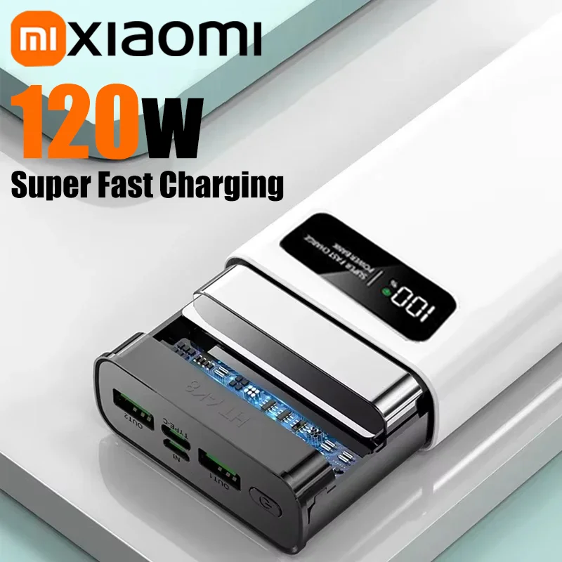 Фото Xiaomi 200000 мАч светодиодный цифровой дисплей Power Bank высокой емкости 120 Вт сверхбыстрая зарядка портативный внешний аккумулятор для IPhone новый №3