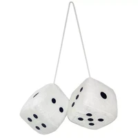 multicolor plush dices car hanging pendant new year dice velvet dice model decoration rearview mirrors styling