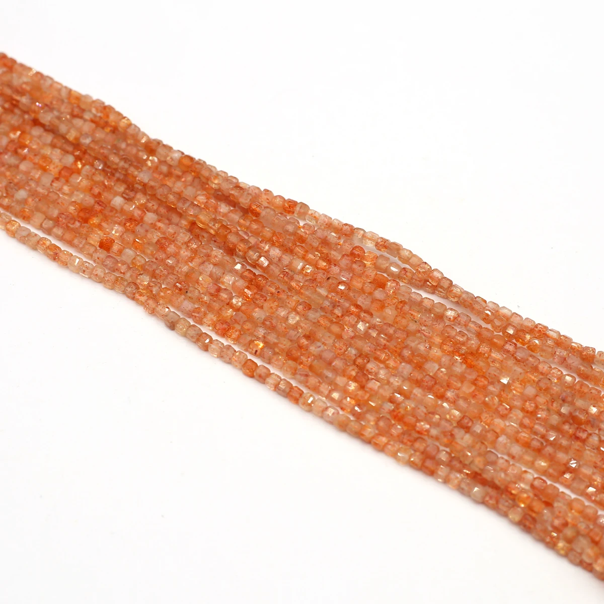 

Square Facted Beads 2mm Natural Stones Gold sun stone Loose Bead for Women Jewelry Making DIY Bracelet Necklace 38cm