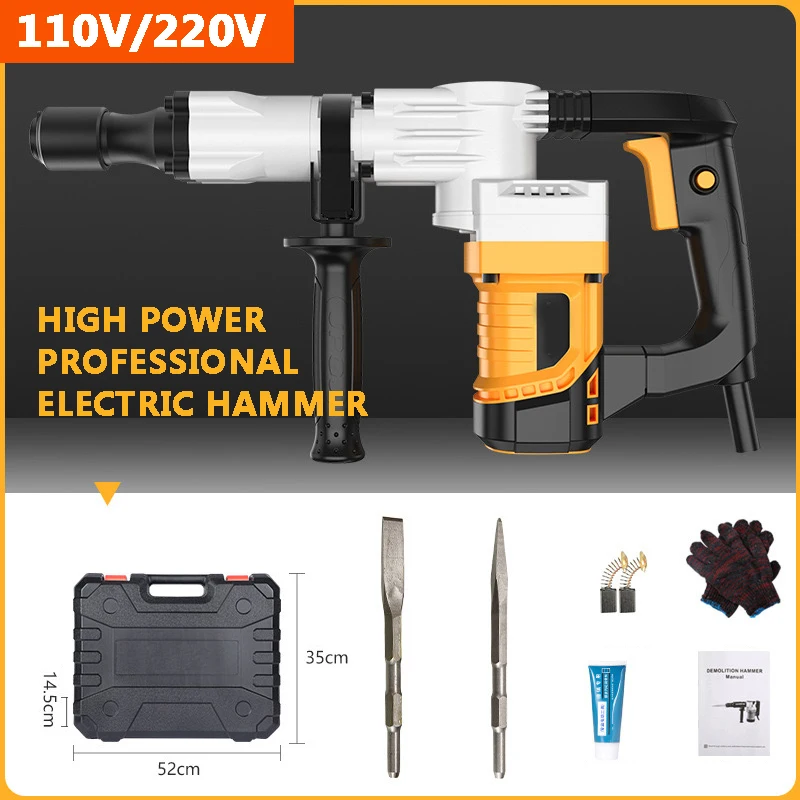 

Сверхмощный Электрический Отбойник для демонтажа стен промышленный настенный встраиваемый лоток для бетонной дробилки электрический молоток