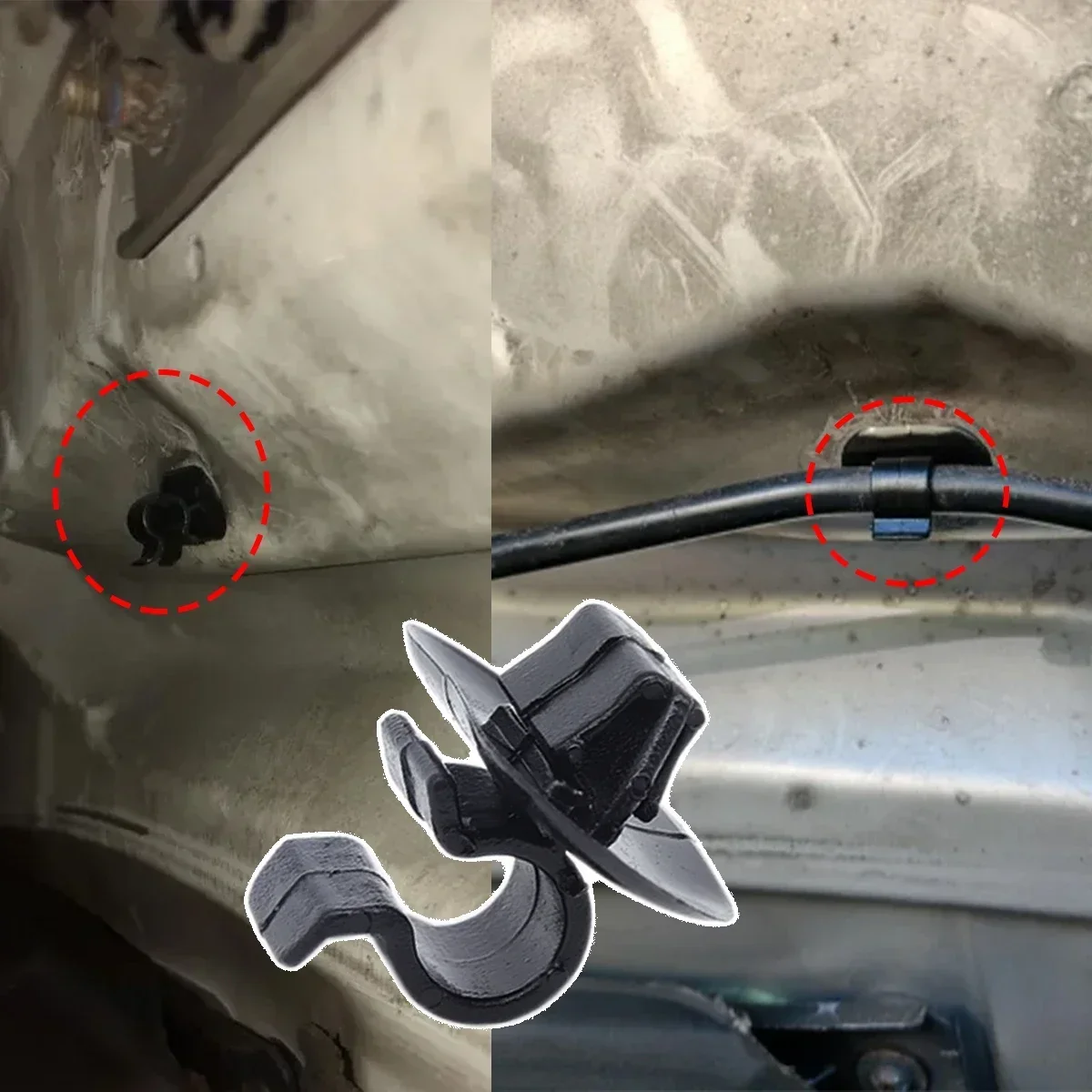 Фото Зажим для штанги капота для Renault Traffic II Primastar Opel Vivaro, держатель стойки, пряжка, зажим под замком, ремонт капота №3