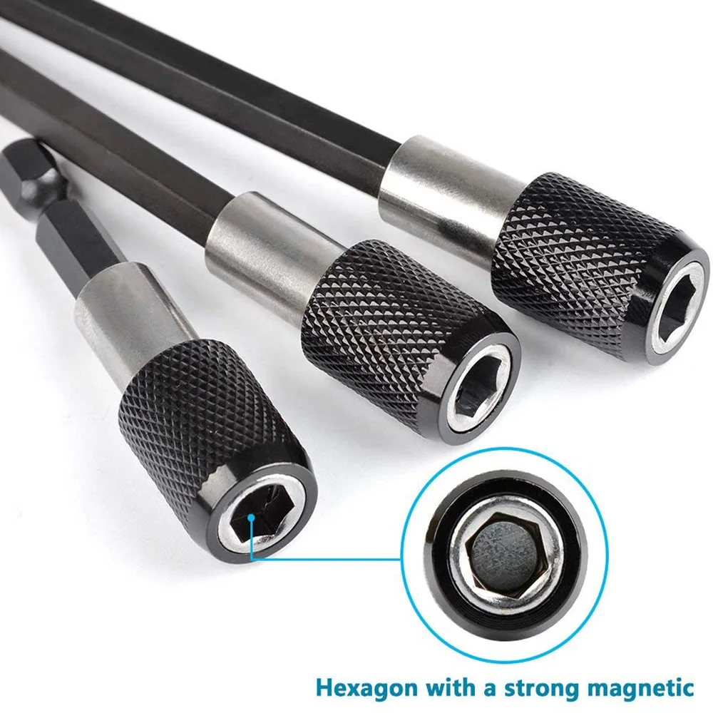 

Extension 1/4 Bit Shank Quick Shank Release Magnetic Drill Holder Hex Electric Screwdriver Power Inch Adjustable Bar Tool