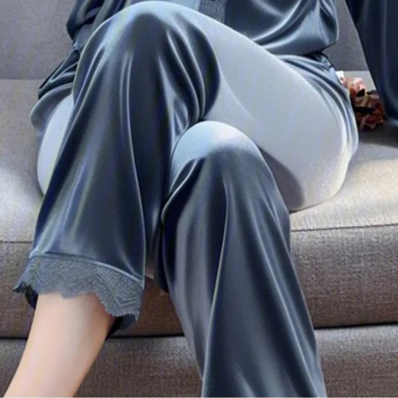 Простой пижамный комплект плюш с V-образным вырезом женская одежда для сна на