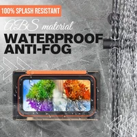 180 Rotating Waterproof Mobile Phone Bracket Super Waterproof Anti-fog PET Touch Screen Phone Storage Case for Shower 50
