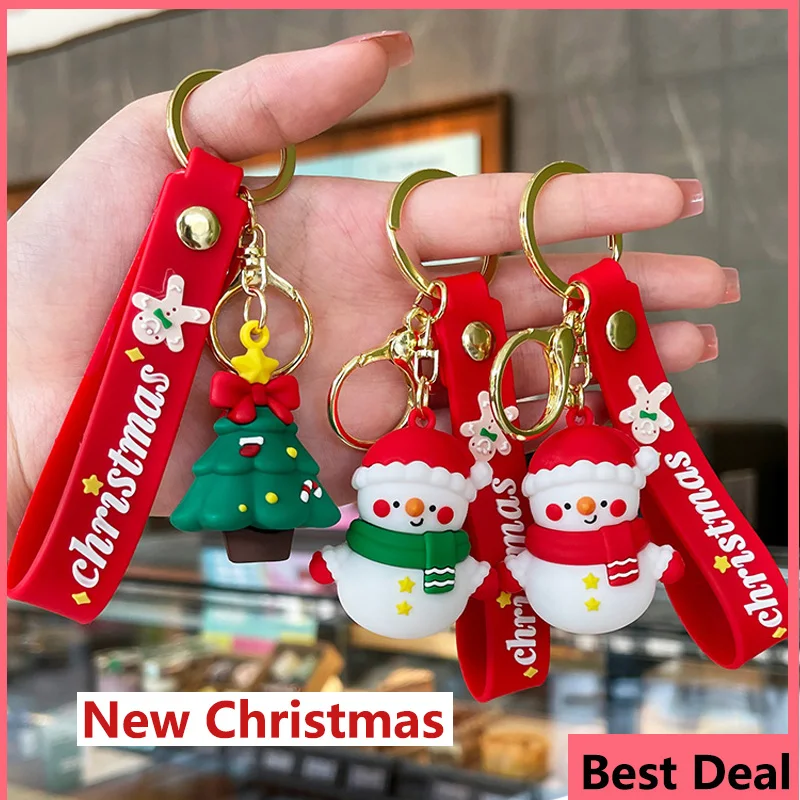 Милый Рождественская елка Снеговик Брелок Мультфильм Санта-Клаус Подвеска