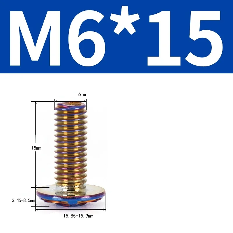 Винты ротора мотоцикла/тормозного диска, болты, цвет покрытия M8*1,25 ммM6*1,0 мм для Honda Yamaha Kawasaki Suzuki Ornament