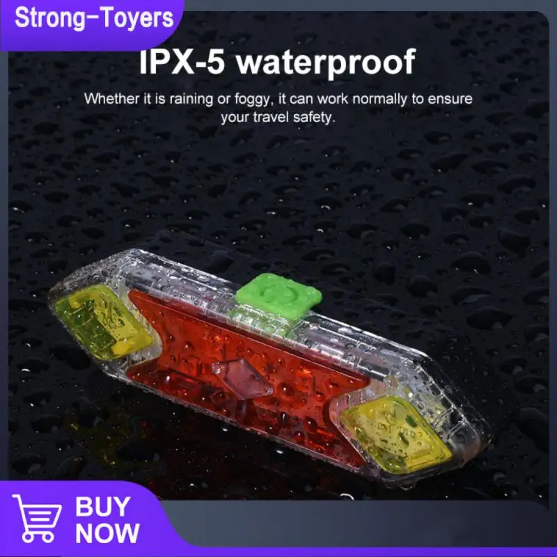 

Ipx-5 водонепроницаемые зарядные сигнальные огни, Велосипедное оборудование, светодиодные огни, безопасный трехцветный источник света, задний фонарь для езды на велосипеде