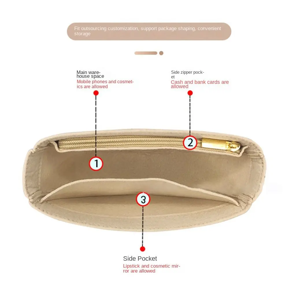 Универсальная фетровая вставка практичная Простая Сумка-тоут внутренняя сумка с