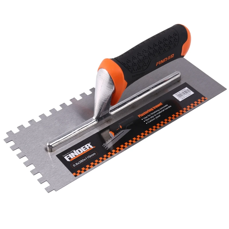 

FINDER Tooth Shapes Of Stainless Steel Blades, With A Wooden Handle Plastering Trowel Structure Concrete Spatula Tool