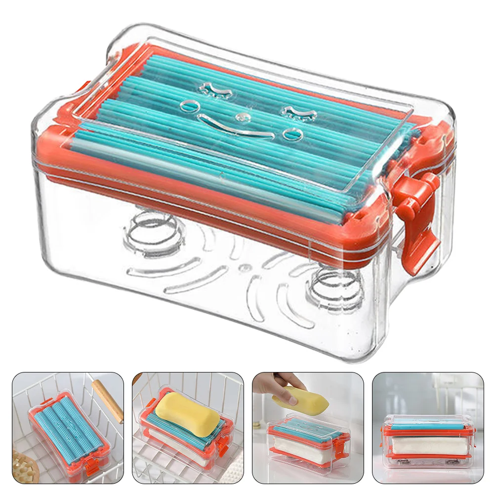 

Soap Box Dish Holder Foaming Container Dispenser Shower Laundry Bar Storage Travel Tray Bubbler Transparent Rollers Saver