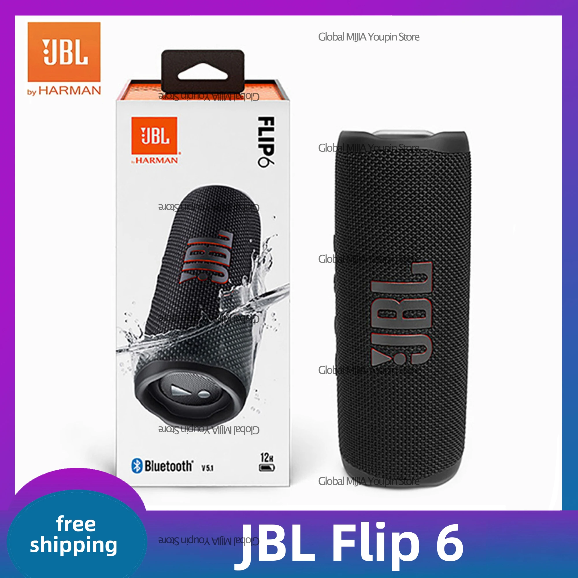 

Оригинальный JBL FLIP 6 беспроводной Bluetooth 5.1 динамик IPX7 водонепроницаемый открытый стерео бас музыкальный трек офисный динамик FLIP6 аудио