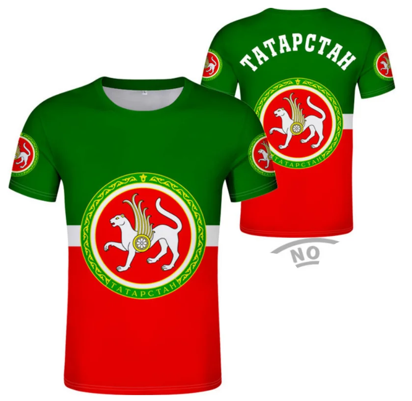 

TATARSTAN Shirt Free Custom Made Name Number Kazan t-shirt Flag Word Russian Russia Print Almetyevsk Naberezhnye Chelny Clothing