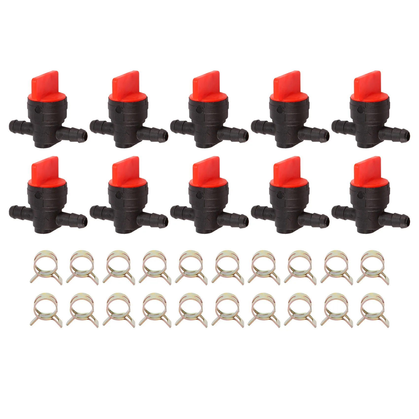 

10PCS 494768 Fuel Shut Off Valve with Clamp for 1/4 inch Fuel
