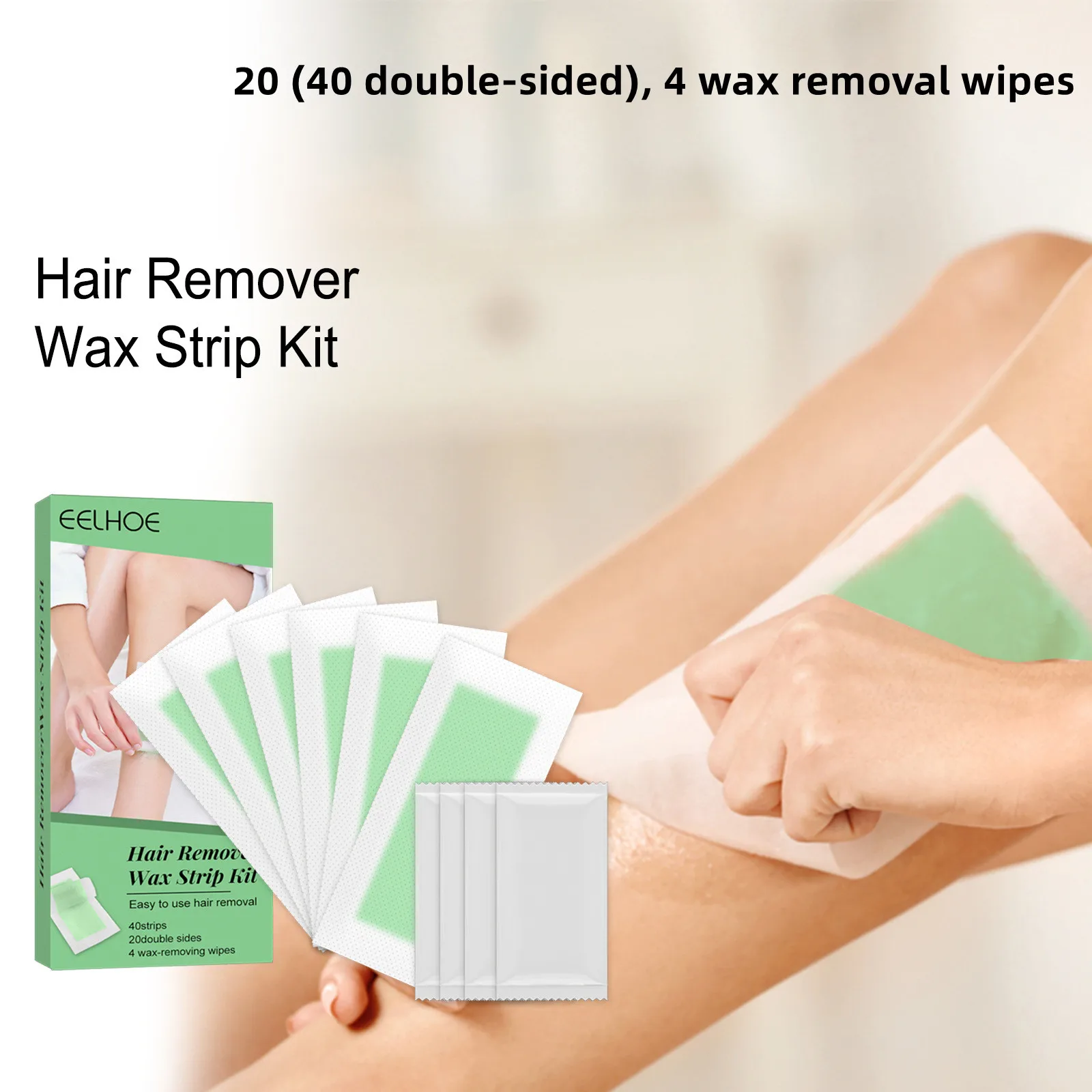 

Hair Removal Wax Strips Set Painless Armpit Lips Leg Body Hair Remove Stickers Eyebrow Face Wax Paper Sheets Women Beauty Tools