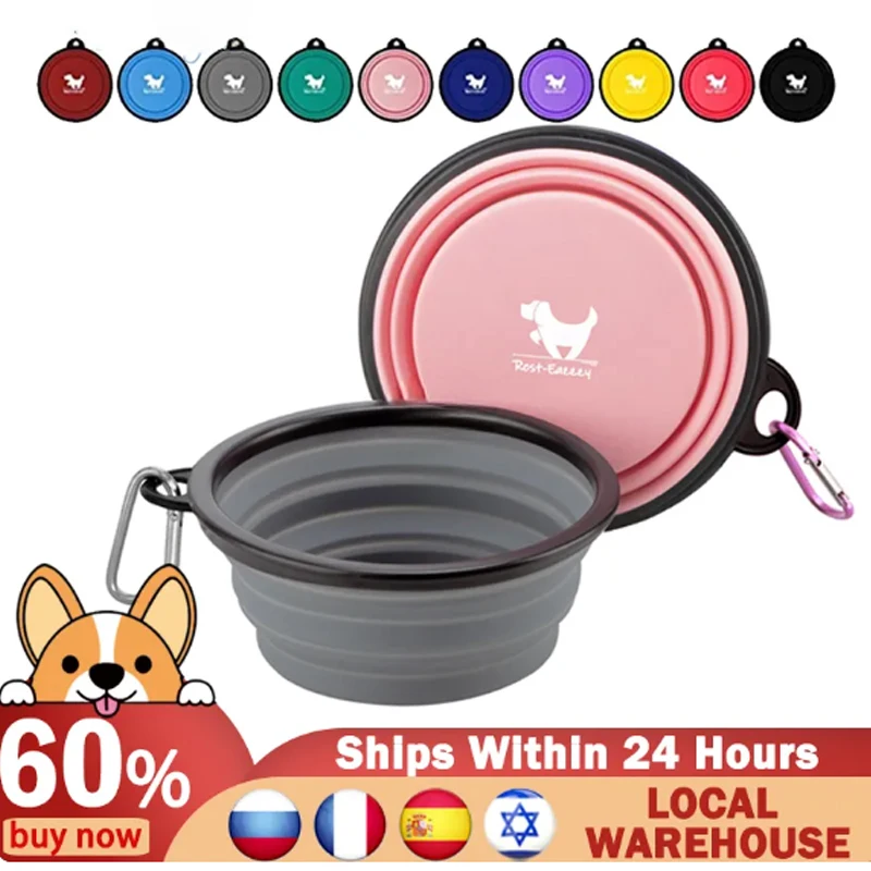 

New 350ML/1000ML 1PC Collapsible Dog Bowls for Travel Dog Portable Water Bowl for Dogs Dish for Camping Pet Cat Food Bowls