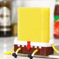 cute anime sponge cartoon holder kitchen household organizer storage utensils drain rack soap box novel home accessories