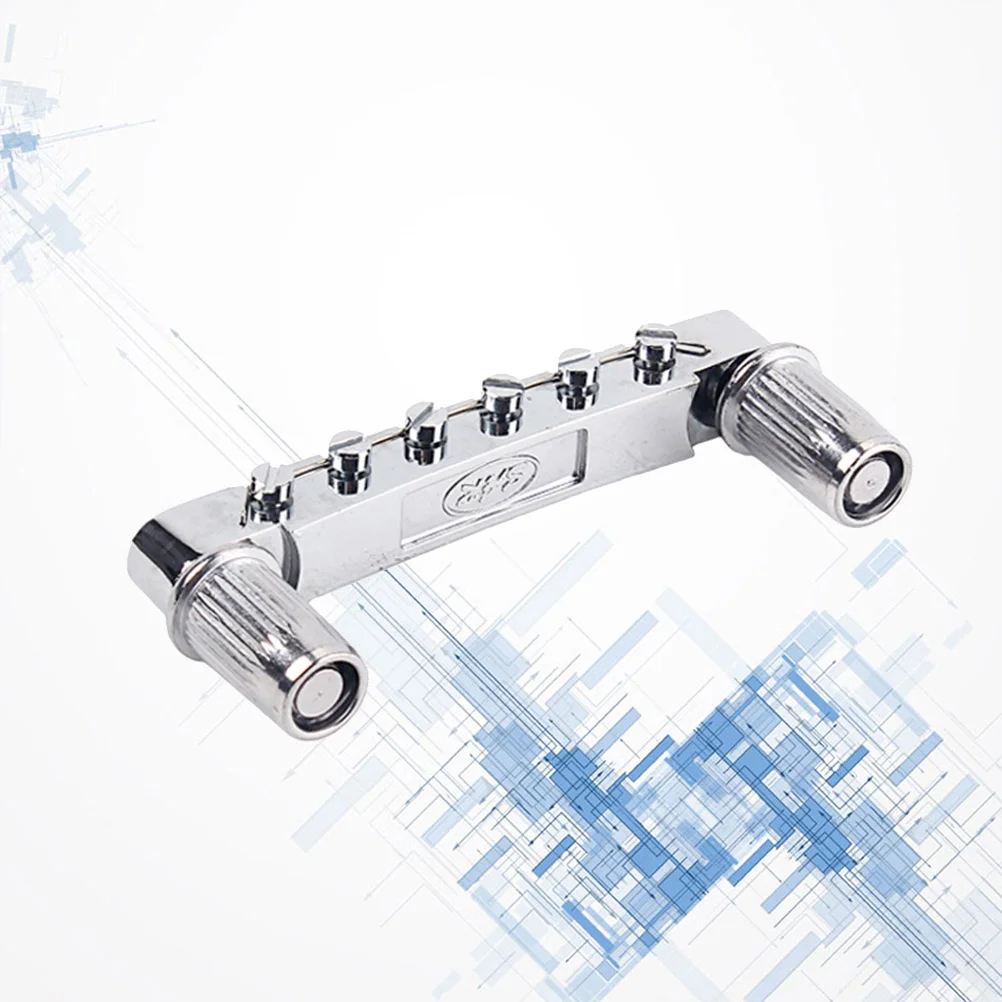 GA117 Guitar Bridge Locking TOM Bridge and Tailpiece Set for LP Electric Guitar (Silver)