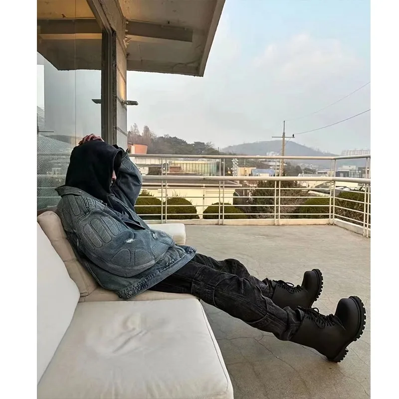 Джинсовая куртка NIGO в стиле хип-хоп для мужчин и женщин модный Свободный Пиджак