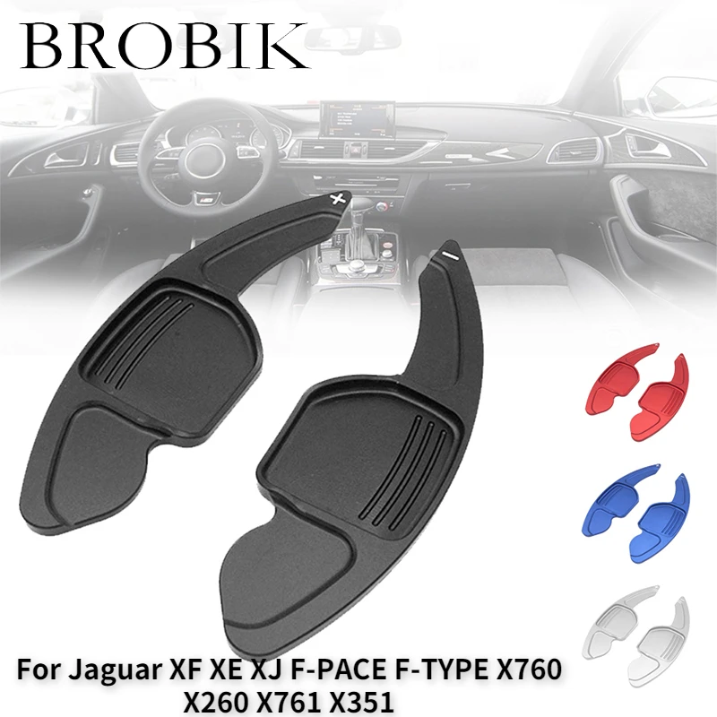 

Car Shift Paddles Steering Wheel Shifter Extension Sticker Accessories For Jaguar XF XE XJ F-PACE F-TYPE X760 X260 X761 X351