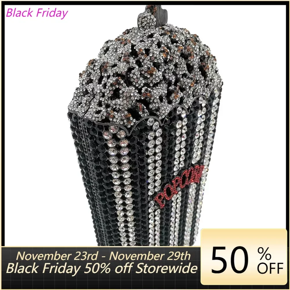 

Luxury Women Popcorn Rhinestone Clutch Evening Bag Crystal Clutch Purses Diamond Clutch for Women Evening Party