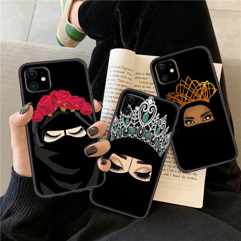 Мягкий чехол Muslim Islamic Gril Eyes для Redmi Note 11 11S 10 10T Pro Max 10S 9T 9 9S 8 8T 7 Xiaomi Mi 11I 12 12X