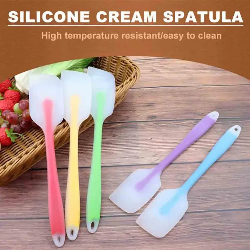 

Kitchen Silicone Spatula Translucent For Cooking Dough Scrape Cream Heat-Resistant Utensils Kitchen Baking Cake Brush Tools