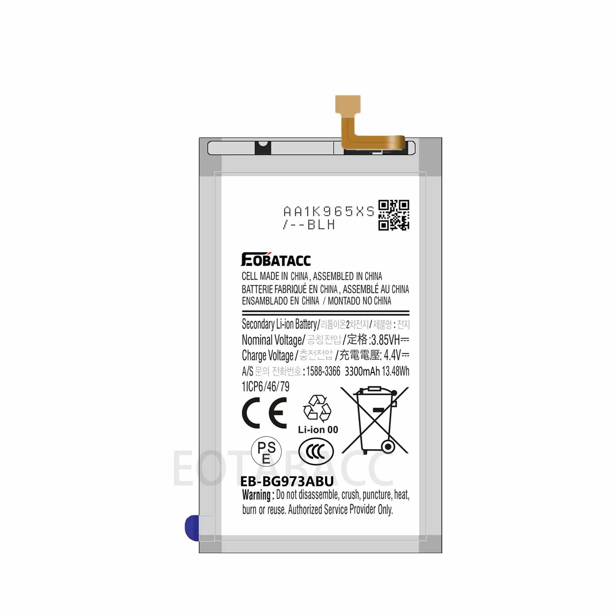 EOTABACC 100% новый аккумулятор высокого качества EB-BG973ABU для Samsung S10 + инструменты