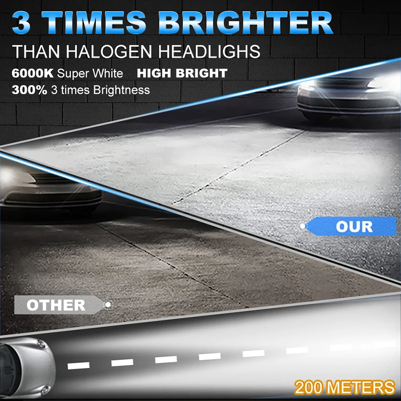 Dualvision H7 Светодиодные Автомобильные Фары Беспроводные Турбо-галогенные Белые 6000K