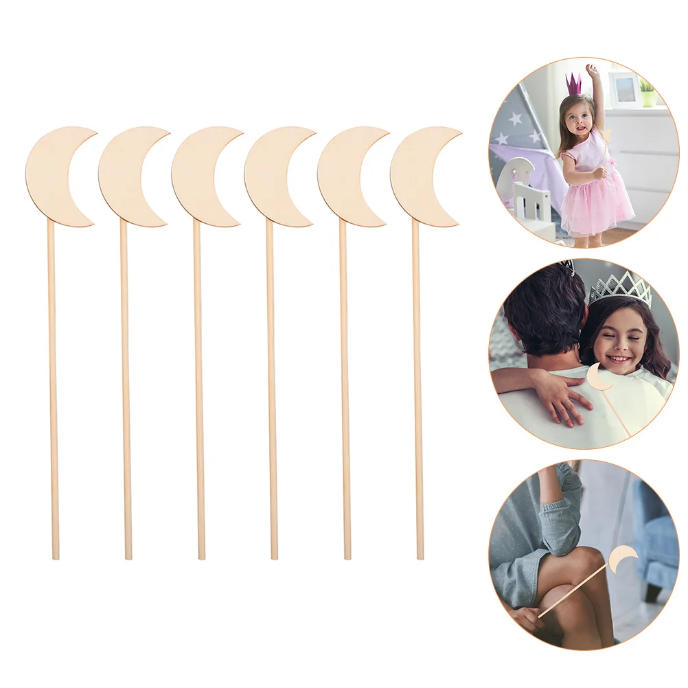 Деревянная палочка принцессы Ipetboom волшебная сделай сам звезда луна Бабочка
