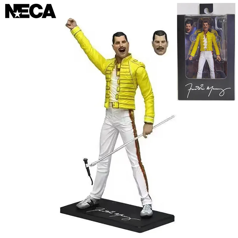 

100% Original NECA 42066 Freddie Mercury 7 Inch Yellow Jacket Ver In Stock Anime Action Collection Figures Model Toys